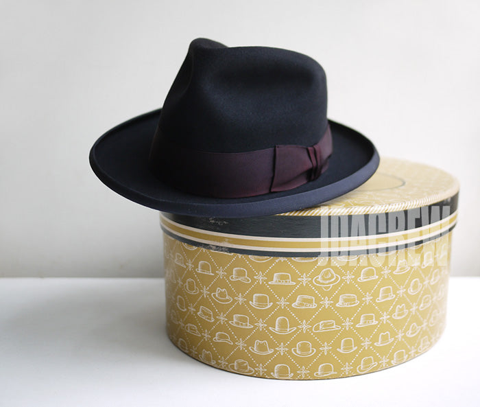 ロイヤルデラックス ステットソン ホンブルグハット Stetson vintage-stetson-blk-homburg-