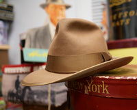 【KLEE BROS & CO】1950's クレーブロス・オーカー  ヴィンテージフェドラハット 帽子 ジョニーデップ