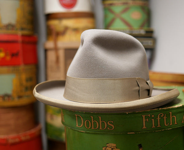【Lee】1950's ブルーレーベル  ホンブルグ・グレーベージュ (58cm) ヴィンテージフェドラハット 帽子 ジョニーデップ