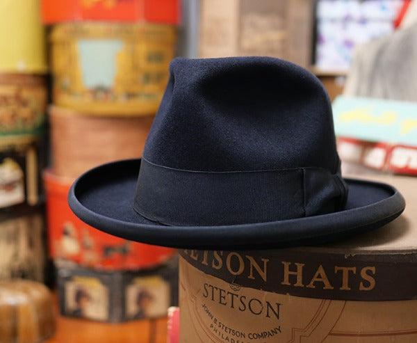STETSON 7Xウェスタンブラック59cmビンテージハット