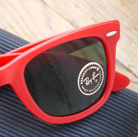 Bausch & Lomb B&L ray ban aviator sunglasses red Vintage 