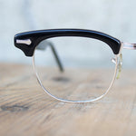 Shuron ronsir Vintage Eyeglasses black browline